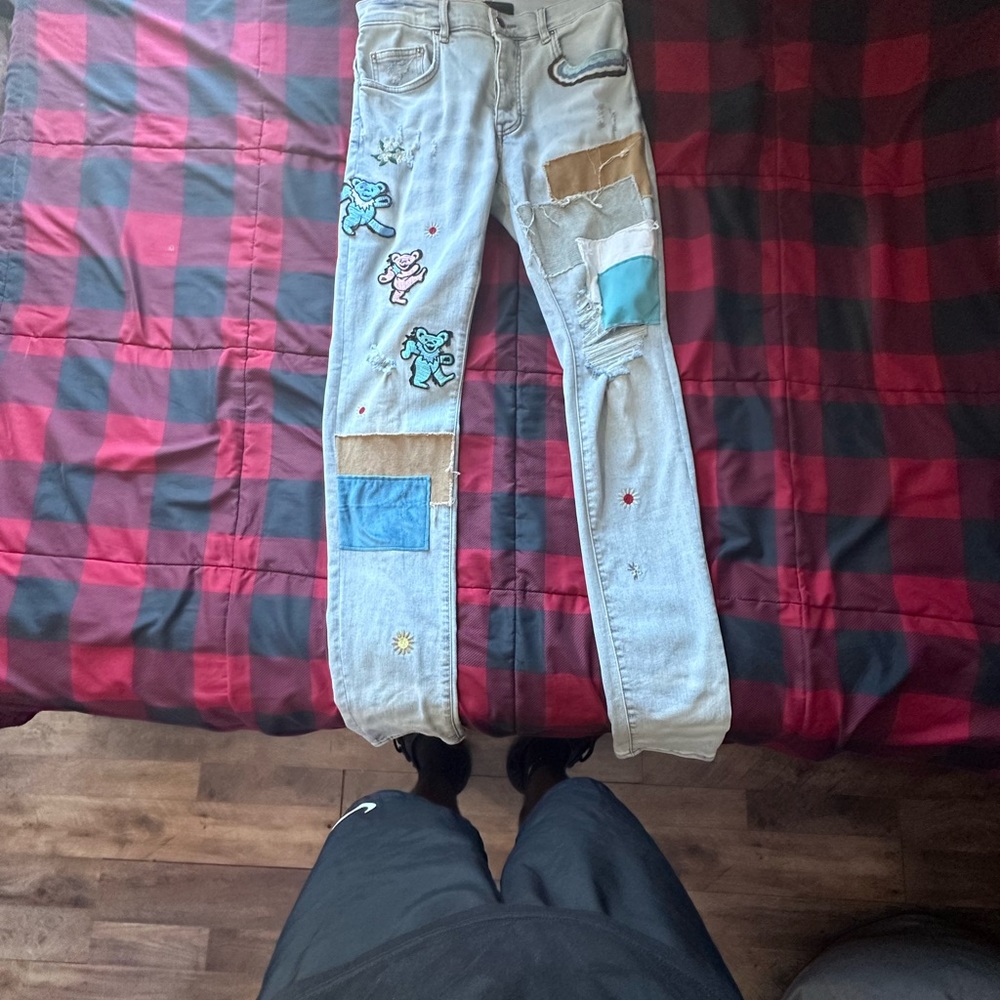 Amiri jeans grateful dead collab